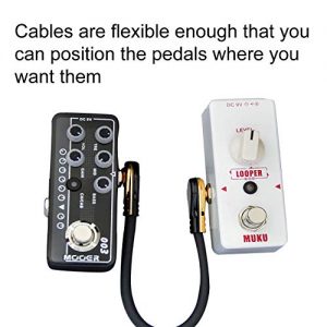 Enhance Your Guitar Sound with HONEST KIN 12 Inch Low-Profile Right Angle Guitar Patch Cables - Golden Tone for Guitar Effects Pedal (3-Pack) - Image 5