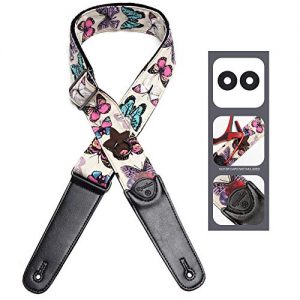 Eyeshot Guitar Strap Adjustable Denim Print Guitar Strap - Image 5
