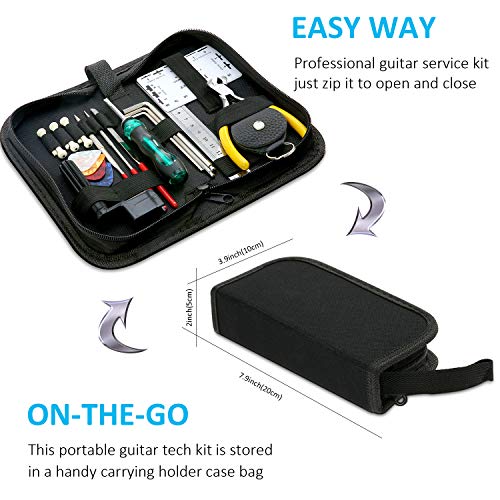 ammoon Guitar Repairing Tool Kit Includes String Organizer