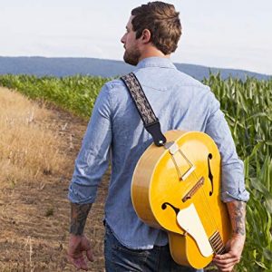 KLIQ Vintage Woven Guitar Strap for Acoustic and Electric Guitars - Image 6