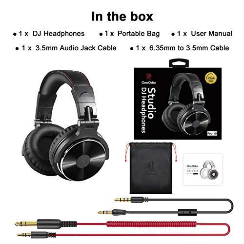 OneOdio Adapter-Free Closed Back Over Ear, DJ Stereo Monitor Headphones