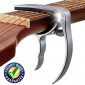 Guitar Capo, Premium Zinc Metal Capo For Acoustic Guitar and Electric Guitar, Banjo,Mandolin, Ukulele Capo, Silver