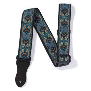 KLIQ Vintage Woven Guitar Strap for Acoustic and Electric Guitars - Image 5