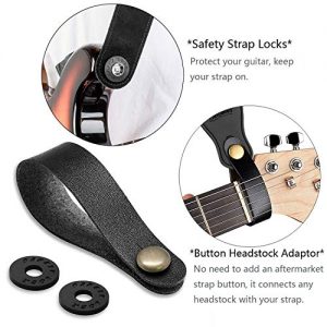 Rinastore Guitar Strap Yellow"POLICE LINE" Includes Strap Button - Image 3