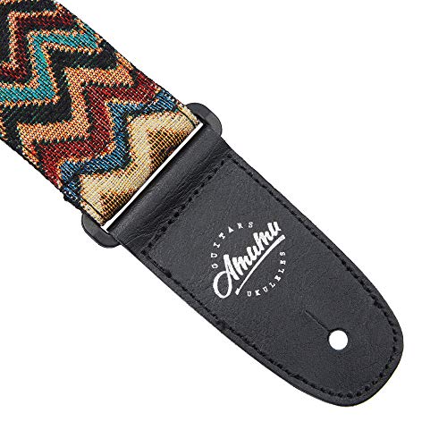 Amumu Chevron Guitar Strap Multi-Color for Acoustic Guitar