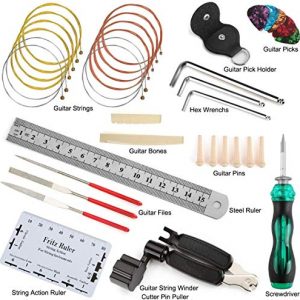 TIMESETL 26 Pcs Guitar Repair and Setup Tool Kit - Image 2
