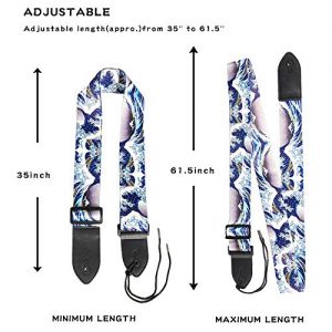 Guitar Strap,Qielizi Guitar Strap with Leather End Length - Image 2