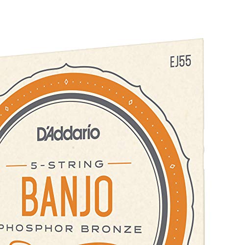 D'Addario EJ55 Phosphor Bronze 5-String Banjo Strings