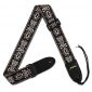 Dulphee Guitar Strap Vintage Printed Adjustable Polyester Shoulder Strap - Suitable for Bass, Electric & Acoustic Guitars