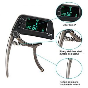 Guitar Tuner Capo, 2 in 1 Electric Guitar Capo Tuner with LCD Screen - Image 6