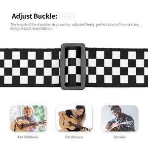 BestSounds Checkered Guitar Strap and Genuine Leather - Image 3