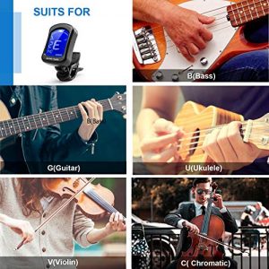 Guitar Tuner Clip-On: Perfect Tuning for Guitars, Ukuleles, Violins, Bass - Anywhere, Anytime! - Image 4