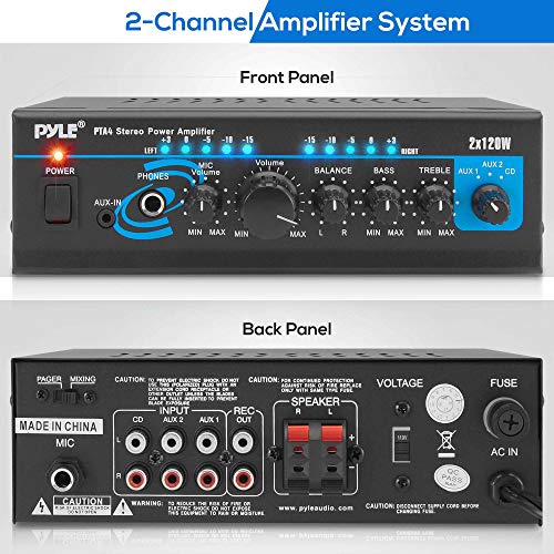 Home Audio Power Amplifier System - Mini Dual Channel