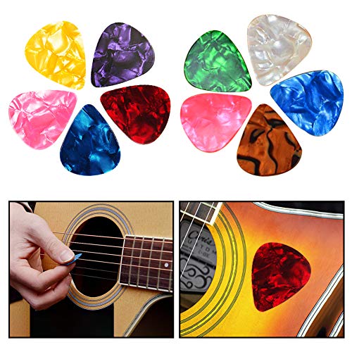 URlighting 8 Pcs Guitar Finger Picks Thumb Picks