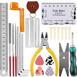 TIMESETL 26 Pcs Guitar Repairing Tool Kit with Wire Plier - Image 2