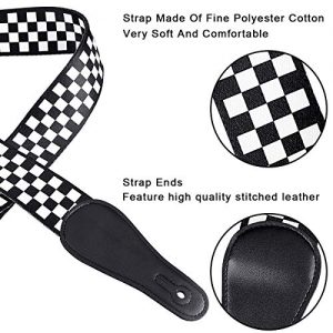 YoungRich Guitar Strap Genuine Leather Ends Jacquard - Image 3
