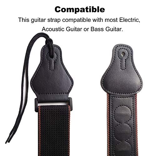 Guitar Strap 100% Soft Cotton with Neck Strap Button