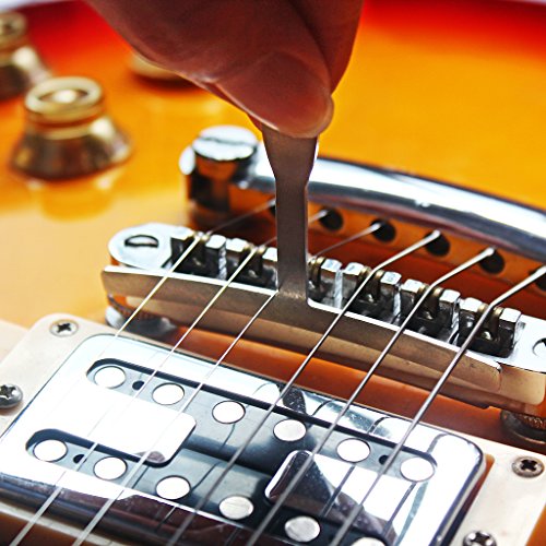 Alnicov 9Pcs Guitar Understring Radius Gauge with Pin Puller Set