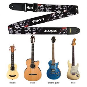 Dulphee Guitar Strap Skull Design Cool Polyester Shoulder Strap for Bass - Image 3
