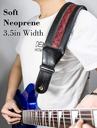 Guitar Strap Neoprene Soft 3.5in for Bass Acoustic Electric Guitar