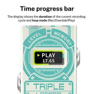 Donner Triple Looper Guitar Effect Pedal with Time Progress - Image 2