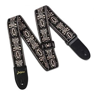 Dulphee Guitar Strap Vintage Printed, Adjustable Polyester Shoulder Strap - Image 5