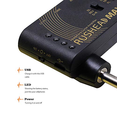 Valeton Rushead Max, USB Chargable Portable Pocket Guitar