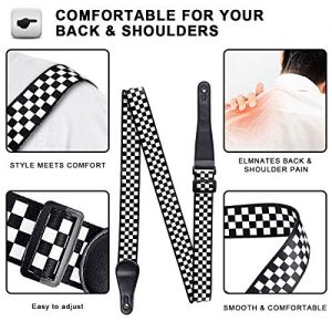 YoungRich Guitar Strap Genuine Leather Ends Jacquard - Image 5