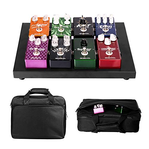 GOKKO Guitar Pedal Board Case 13.8 x 11 Inch Pedalboard