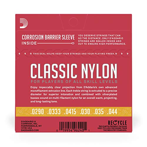 D'Addario 3/4 Student Nylon Fractional Classical Guitar Strings