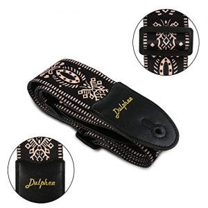 Dulphee Guitar Strap Vintage Printed, Adjustable Polyester Shoulder Strap - Image 3