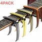 Guitar Capo for Acoustic and Electric Guitars，Ukelele,Bass with Guitar 4 Pack