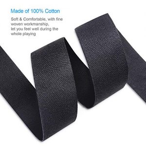 IHOBOR Guitar Strap 100% Soft Cotton and Genuine Leather Ends - Image 3