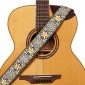 Amumu Hootenanny Embroidery Guitar Strap Yellow Cotton for Acoustic, Electric and Bass Guitars with Strap Blocks & Headstock Strap Tie - 2