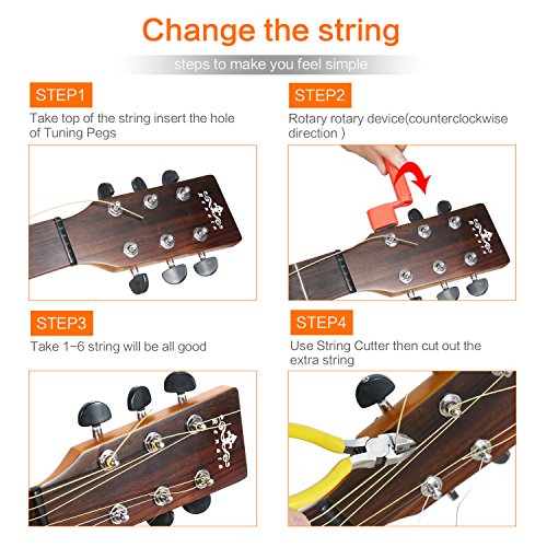 SUNYIN Acoustic Guitar Tool Kit for Beginner