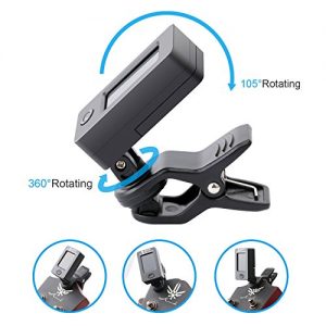 Clip-On Digital Guitar Tuner with LCD Display – Accurate Tuning for Guitar, Bass, Ukulele & Violin (Includes Capo & 3 Picks) - Image 3