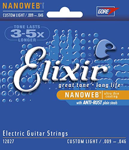 Elixir Electric Guitar Strings with NANOWEB Coating