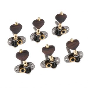 Guitar's Tune with 6 Pcs 3R & 3L Wooden Guitar String Tuning Pegs - Precision and Style Combined - Image 3