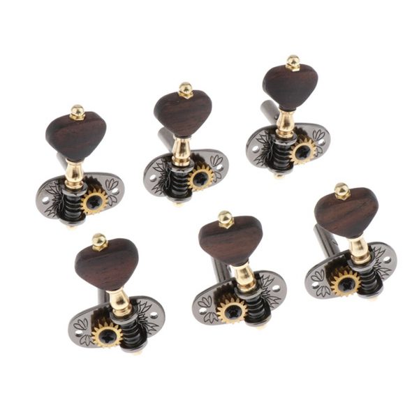 Guitar's Tune with 6 Pcs 3R & 3L Wooden Guitar String Tuning Pegs - Precision and Style Combined