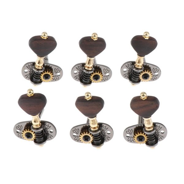 6 Pcs 3R & 3L Wooden Guitar String Tuning Peg Tuner Machine Head