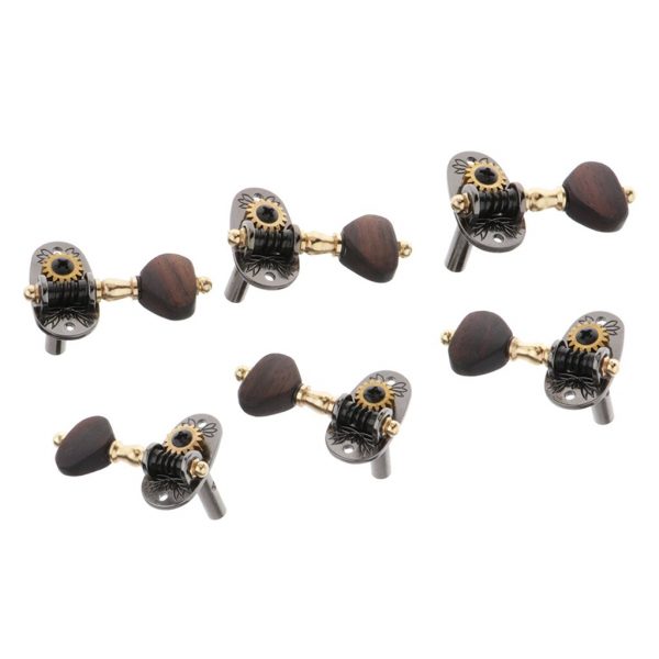 Guitar's Tune with 6 Pcs 3R & 3L Wooden Guitar String Tuning Pegs - Precision and Style Combined