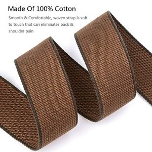 Guitar Strap 100% Soft Cotton and Genuine Leather Ends - Image 2