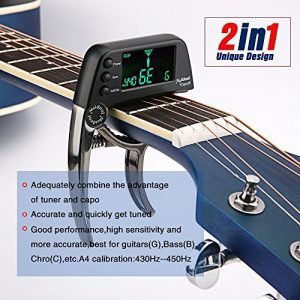Guitar Tuner Capo, 2 in 1 Electric Guitar Capo Tuner with LCD Screen - Image 2