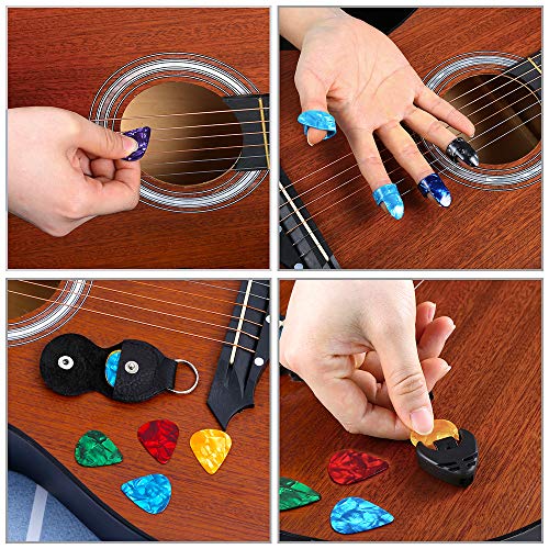 Auihiay, 57 Pieces Guitar Strings, Accessories Kit