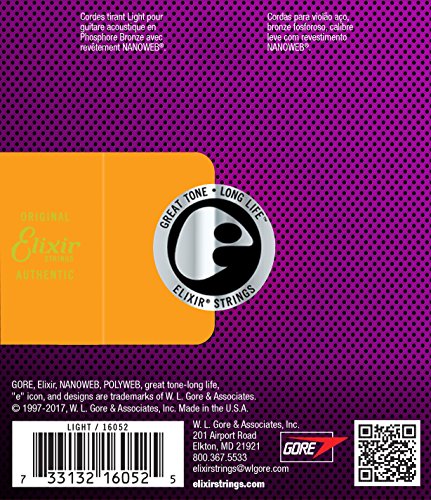 Elixir Strings Phosphor Bronze Acoustic Guitar Strings