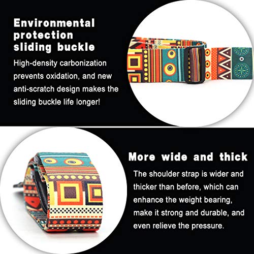 8 Pack Guitar Strap, Includes 2 Guitar Straps and 6 Guitar Pick