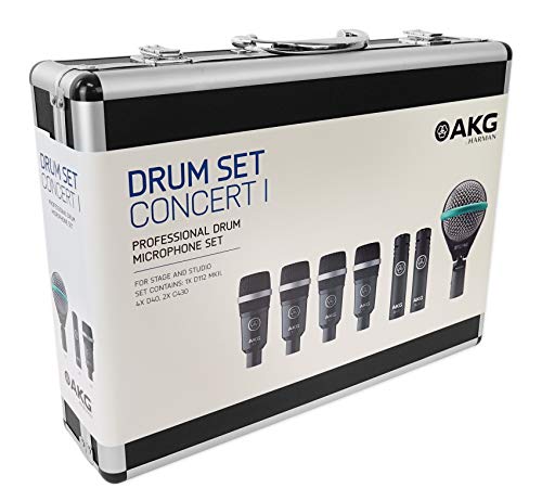 AKG Acoustics Drum Set, Concert 1 Professional Drum Microphone Set