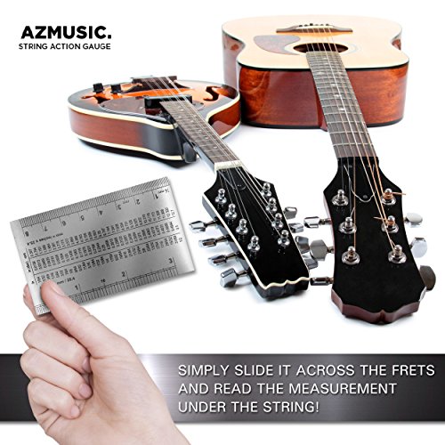 AZMUSIC Premium String Action Gauge, Compact and Versatile Luthier Tool