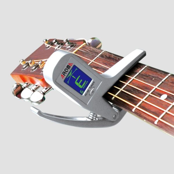 Aluminium Alloy 2 in 1 Clip-on Guitar Tuner & Capo for Guitar