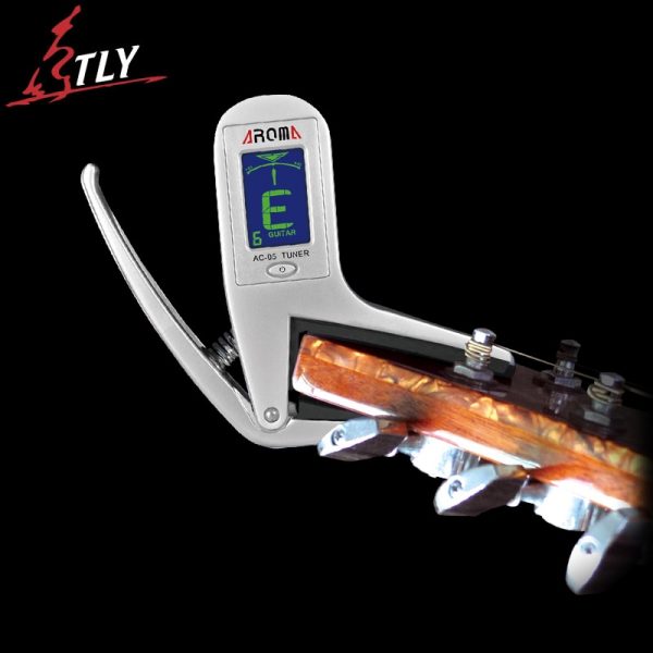 Aluminium Alloy 2 in 1 Clip-on Guitar Tuner & Capo for Guitar
